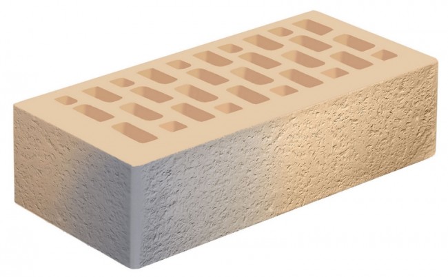 Голицынский кирпич одинарный декоративный двухцветный слоновая кость