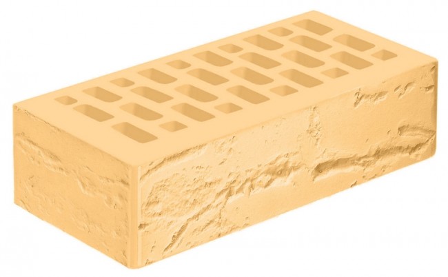 Голицынский кирпич одинарный лицевой янтарь рустик