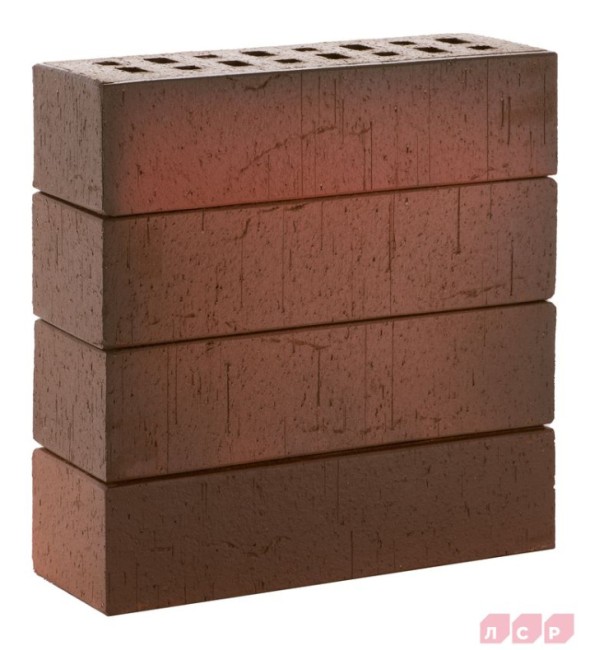ЛСР Клинкер фасадный красный флэш "Ричмонд", поверхность винтаж ЛСР Клинкер фасадный красный флэш "Ричмонд", поверхность винтаж