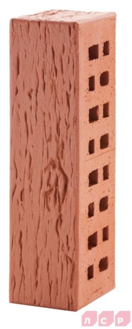 ЛСР Клинкер фасадный красный "Лондон", поверхность береста