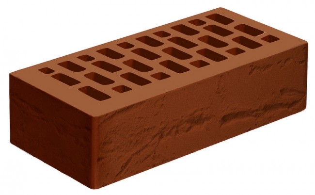 Голицынский кирпич одинарный лицевой темно - терракотовый рустик Голицынский кирпич одинарный лицевой темно - терракотовый рустик