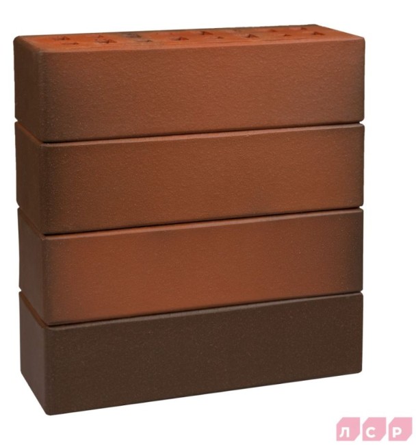 ЛСР Клинкер фасадный красный флэш "Ноттингем", поверхность гладкая