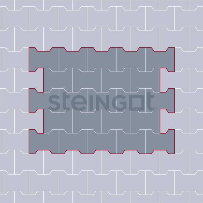 Steingot Тротуарная плитка Катушка без фаски Серая 80 мм Steingot Тротуарная плитка Катушка без фаски Серая 80 мм